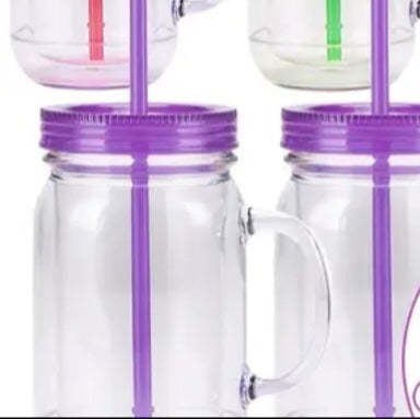 22oz plastic Mason jar snowglobes