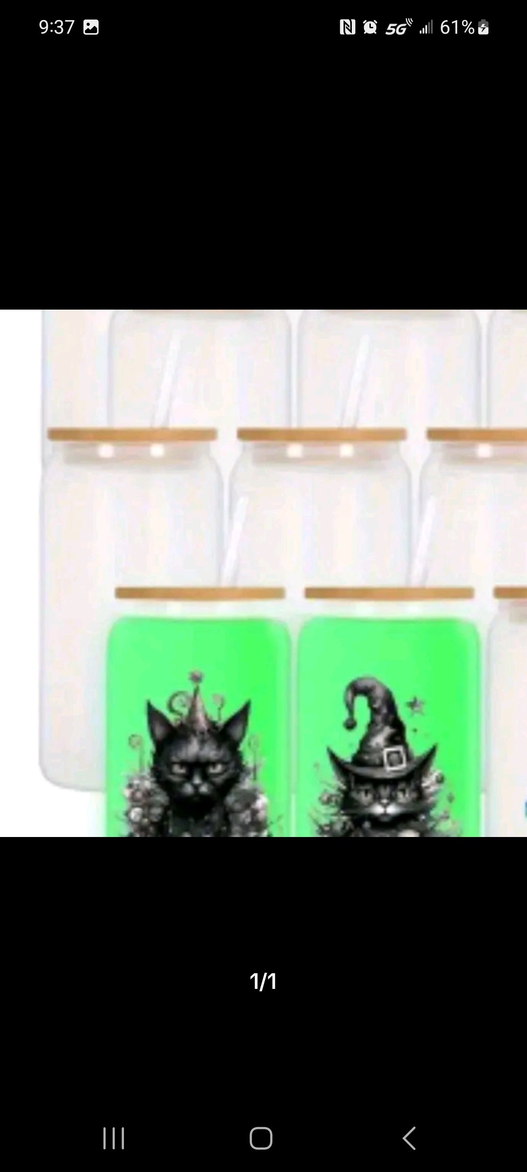16os glow in the dark glass cup w/bamboo lid