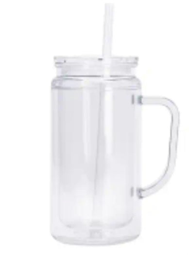16oz plastic snowglobe w/handle
