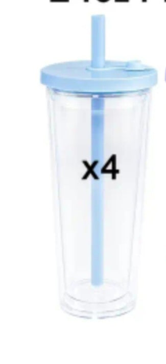 24oz snowglobe cups! With color lids