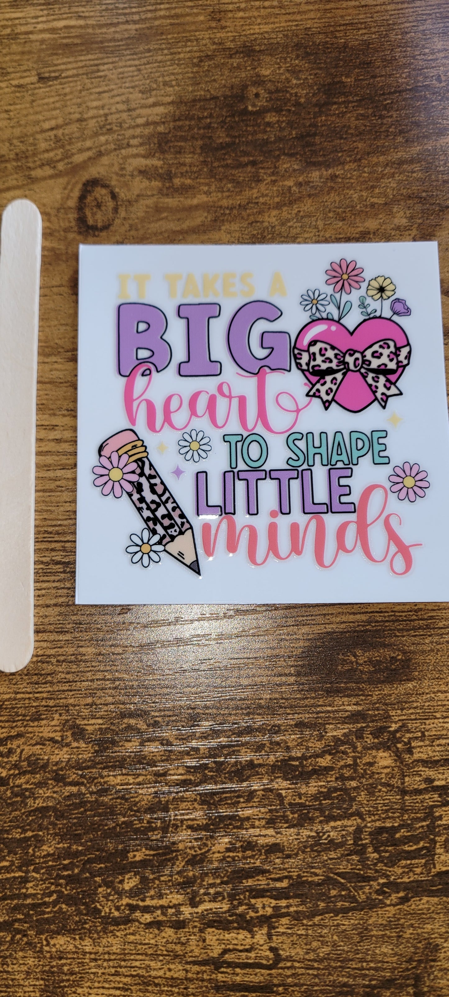 Teacher decals size is 3.15in by 3.15