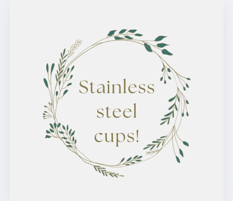 Stainless steel cups all sizes