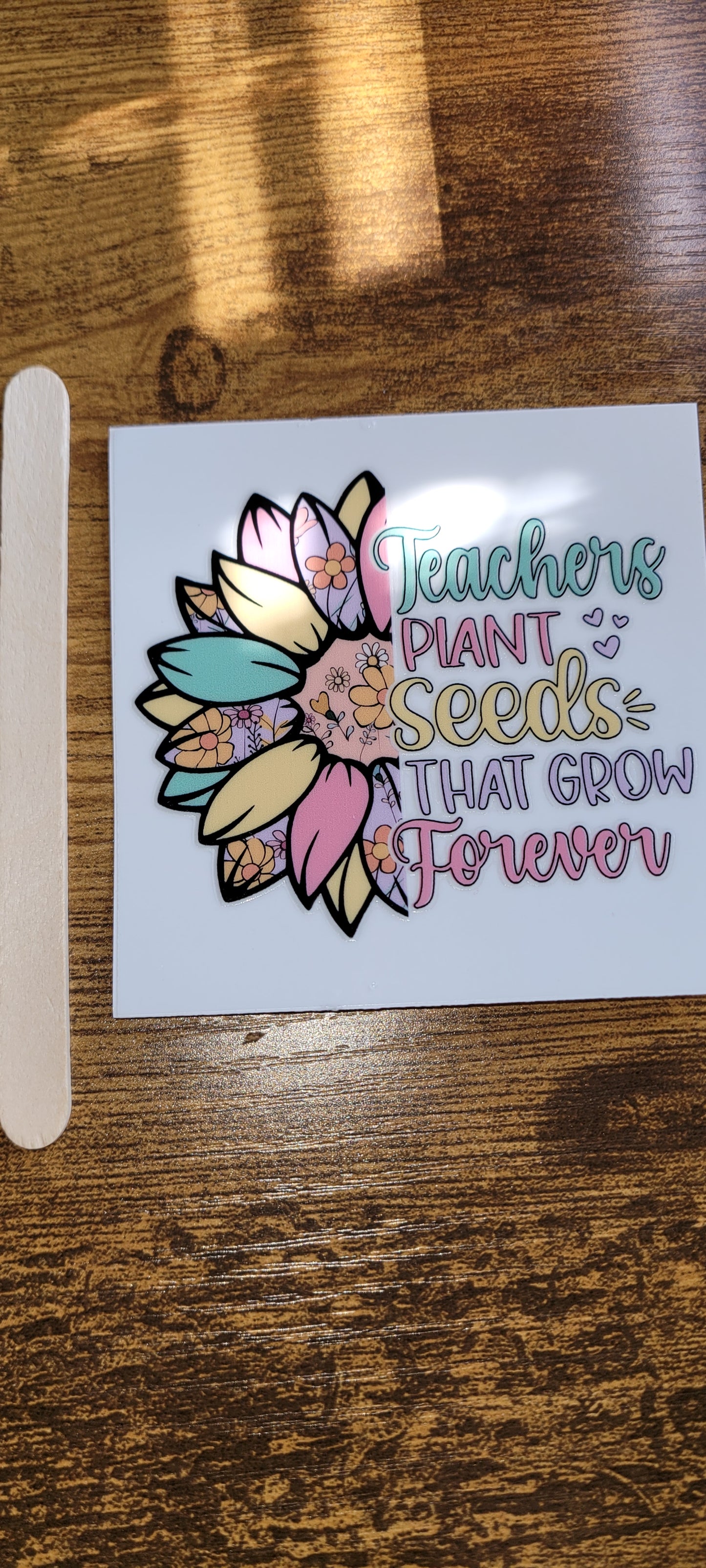 Teacher decals size is 3.15in by 3.15