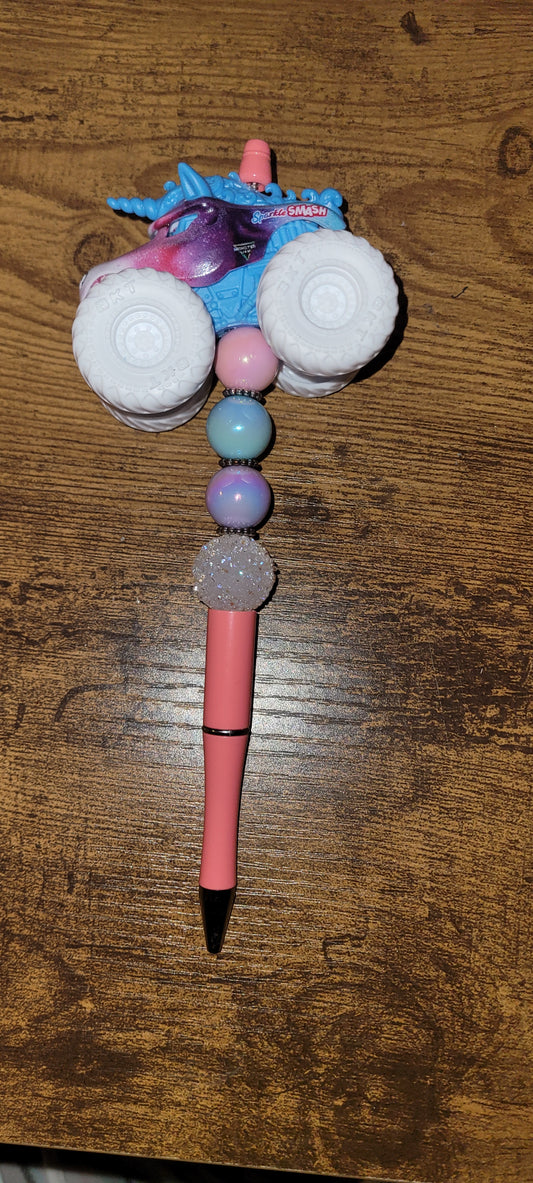 Monster truck beaded pens