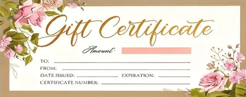 Gift certificate to my shop