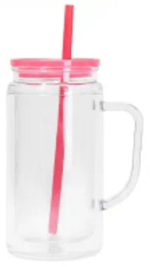16oz plastic snowglobe w/handle