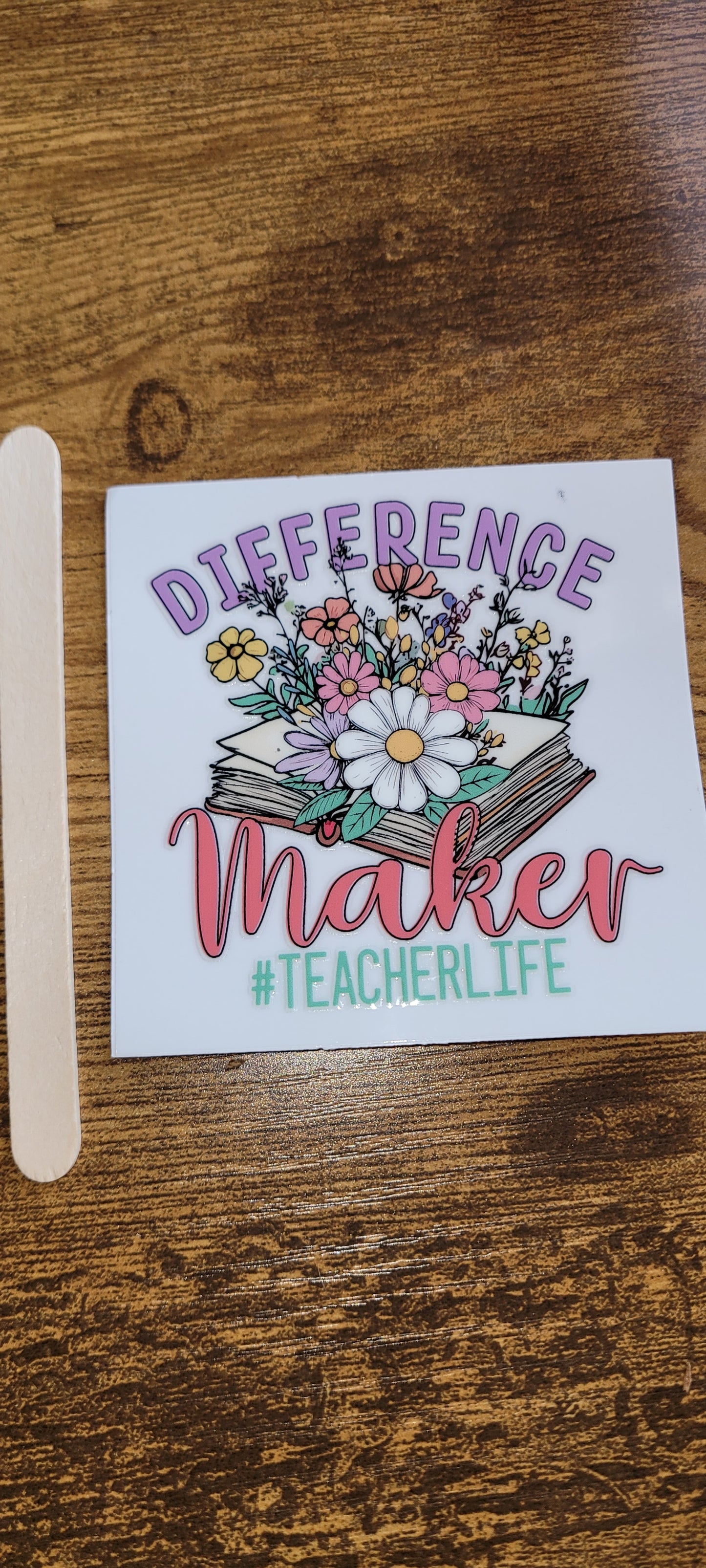 Teacher decals size is 3.15in by 3.15