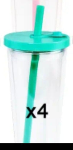 24oz snowglobe cups! With color lids