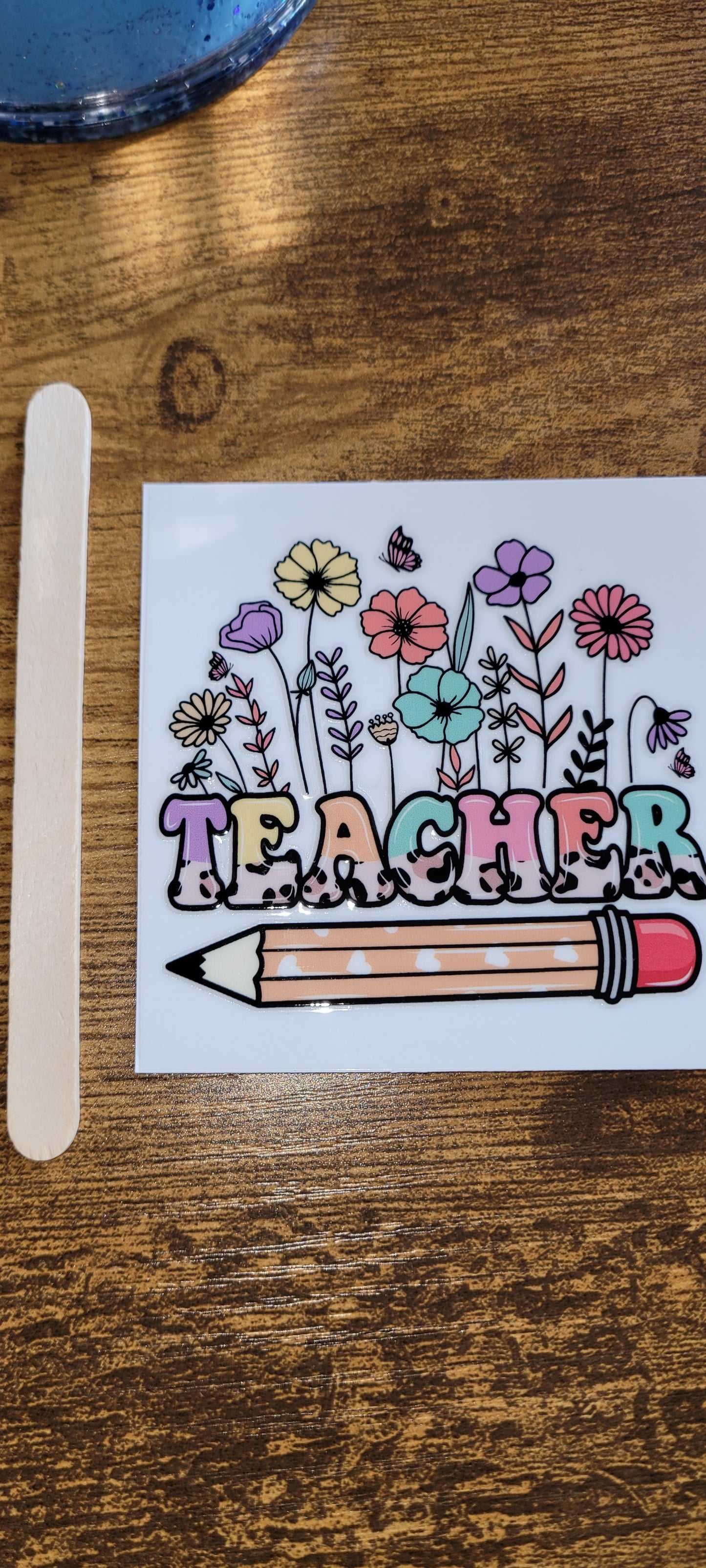 Teacher decals size is 3.15in by 3.15