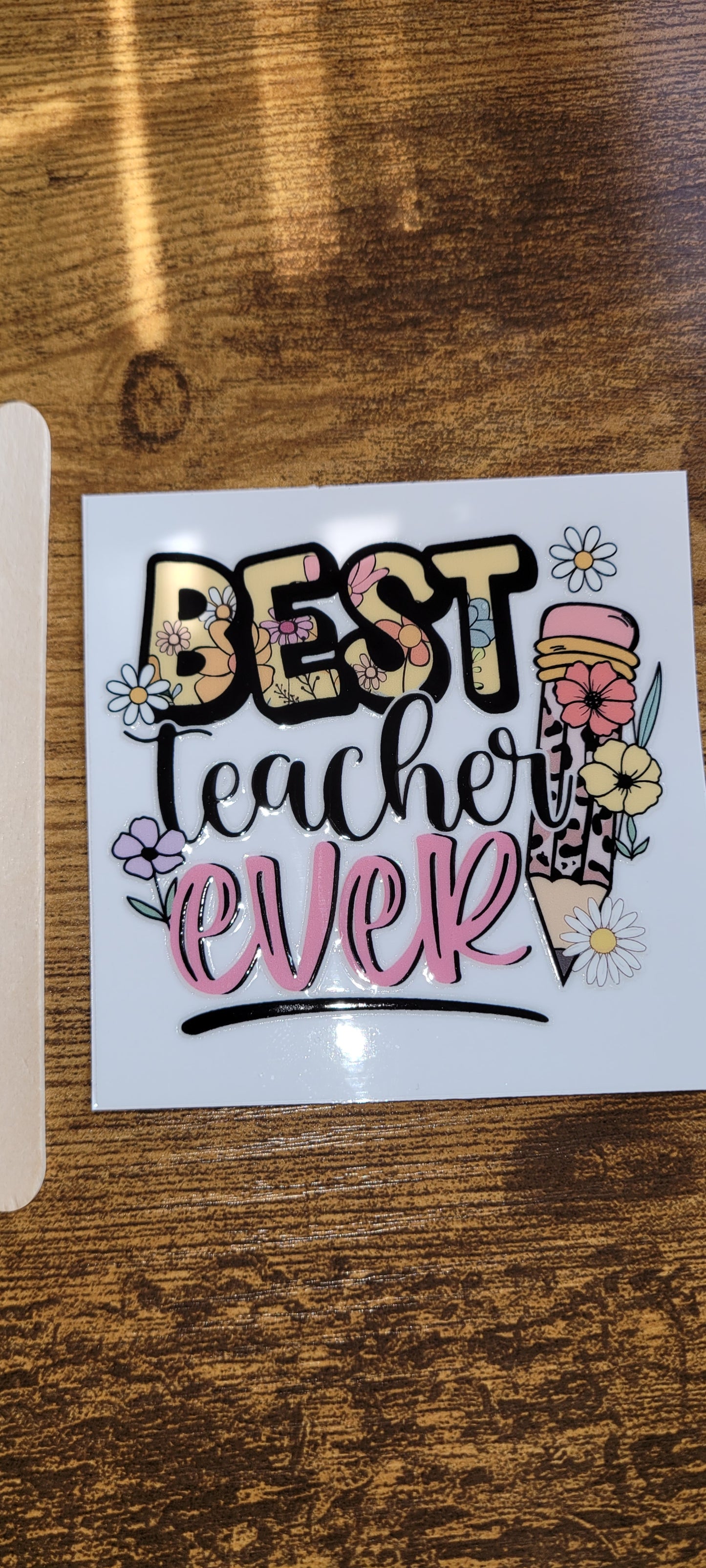 Teacher decals size is 3.15in by 3.15