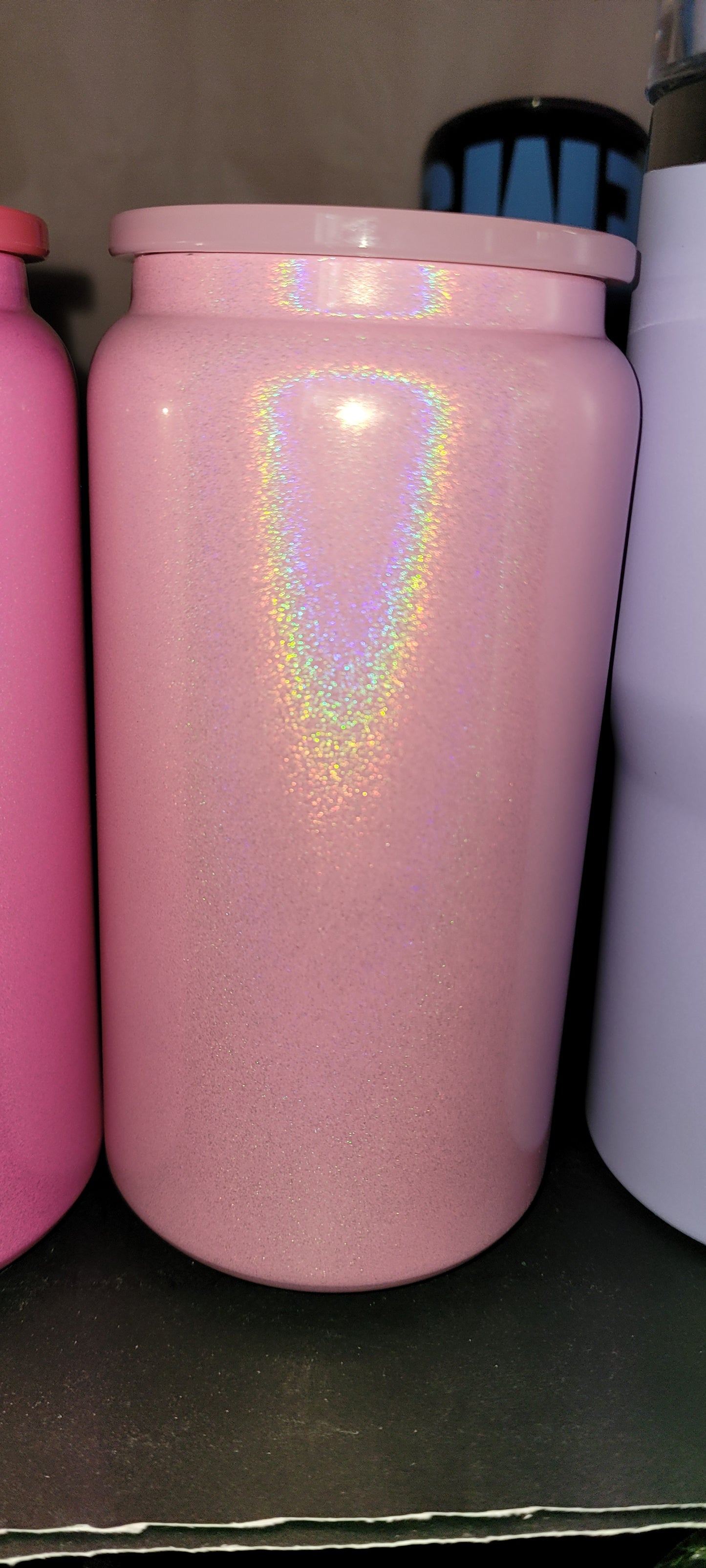 16oz stainless steel w/shimmer look