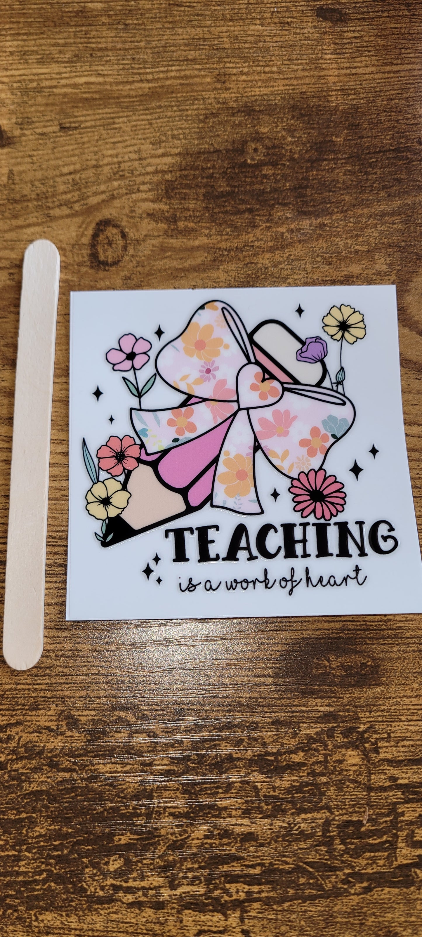 Teacher decals size is 3.15in by 3.15