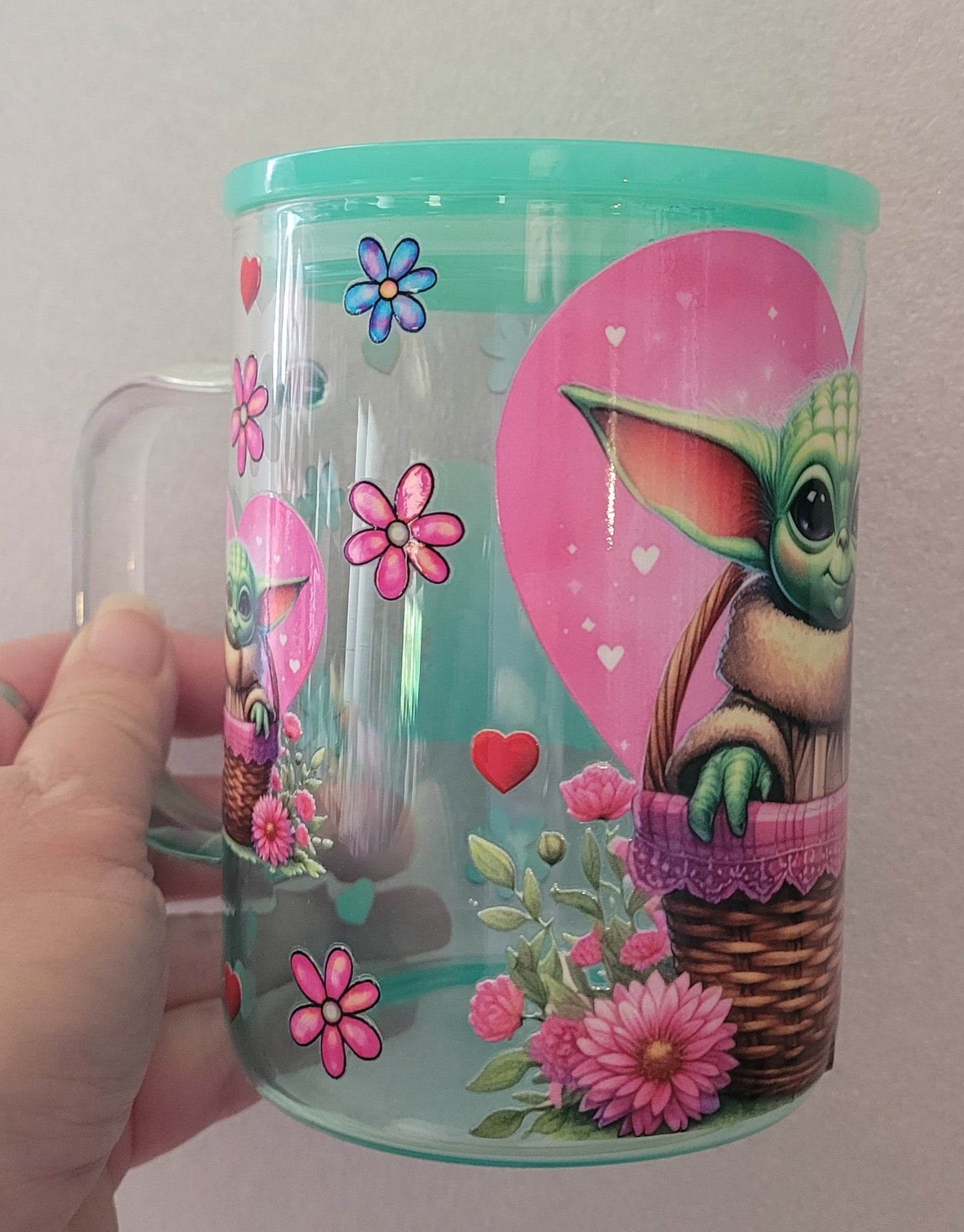 Pre made 16oz glass cups 1 20oz glass dad and colorful cups