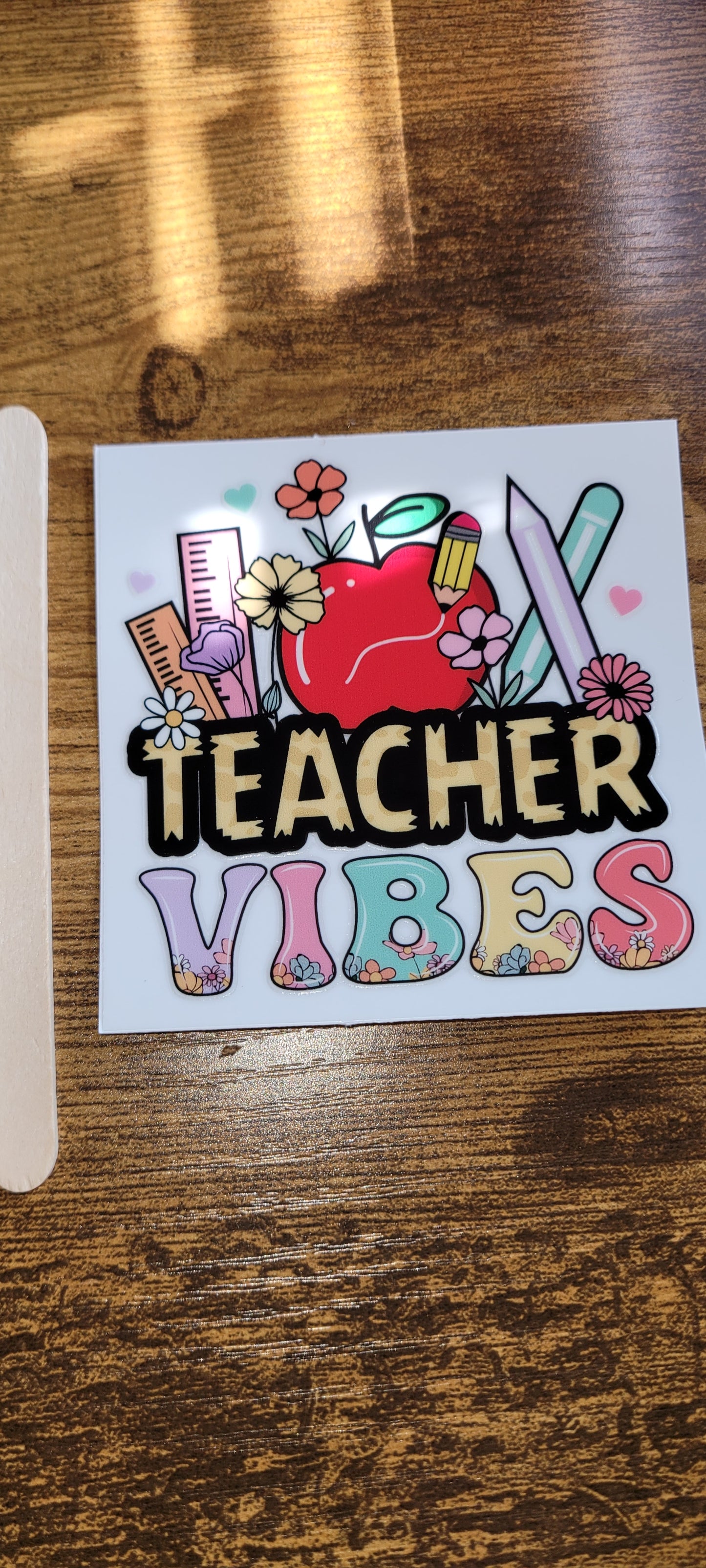 Teacher decals size is 3.15in by 3.15