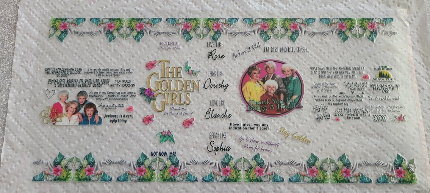 TV show cup wraps