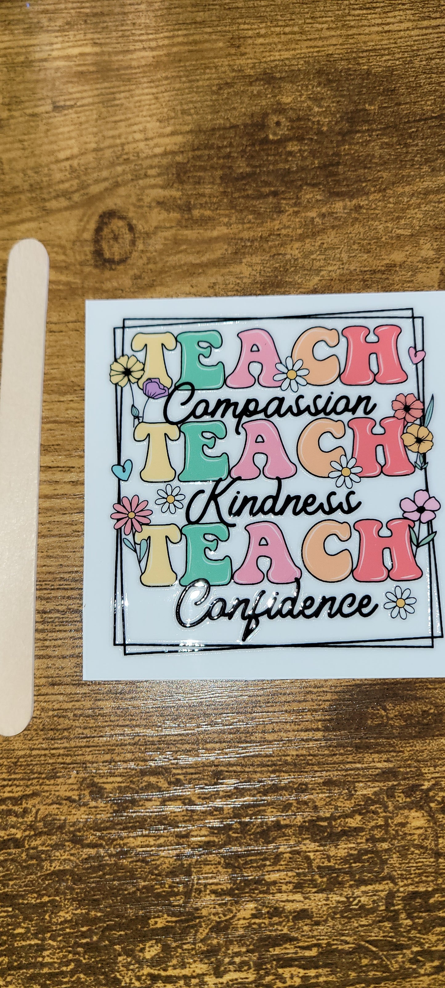 Teacher decals size is 3.15in by 3.15