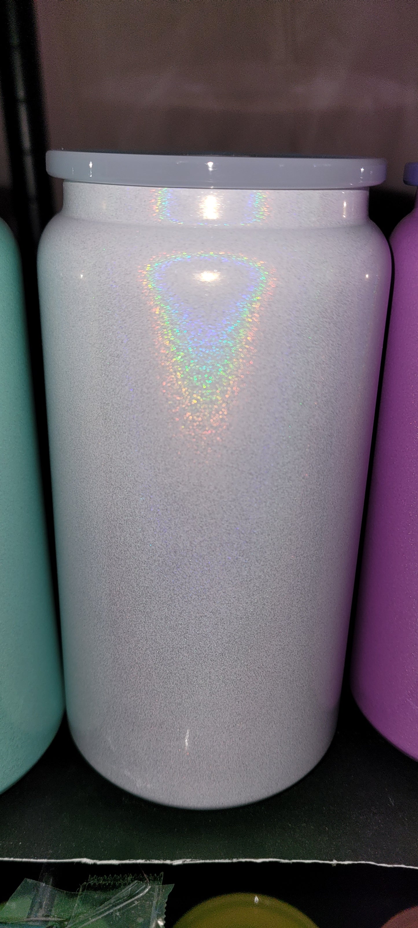 16oz stainless steel w/shimmer look