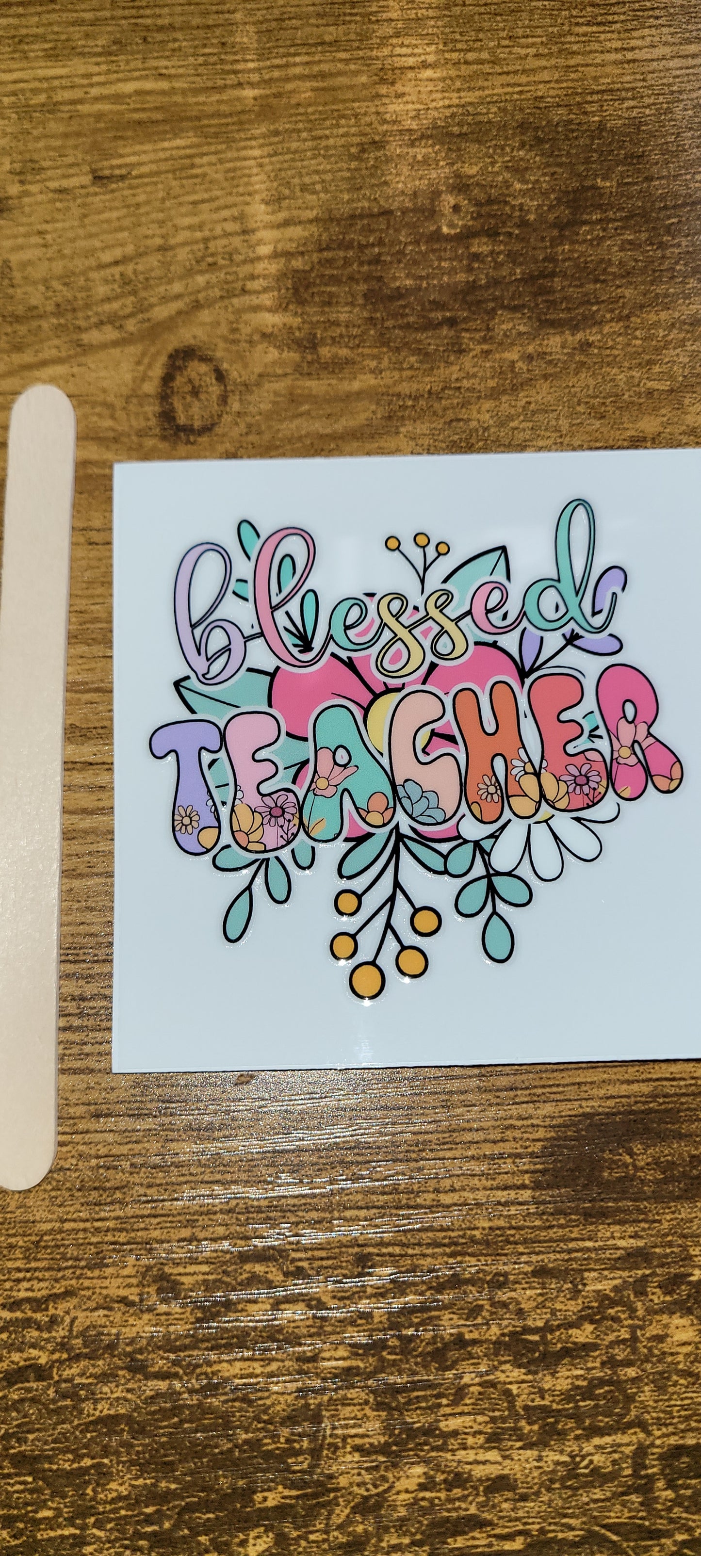 Teacher decals size is 3.15in by 3.15