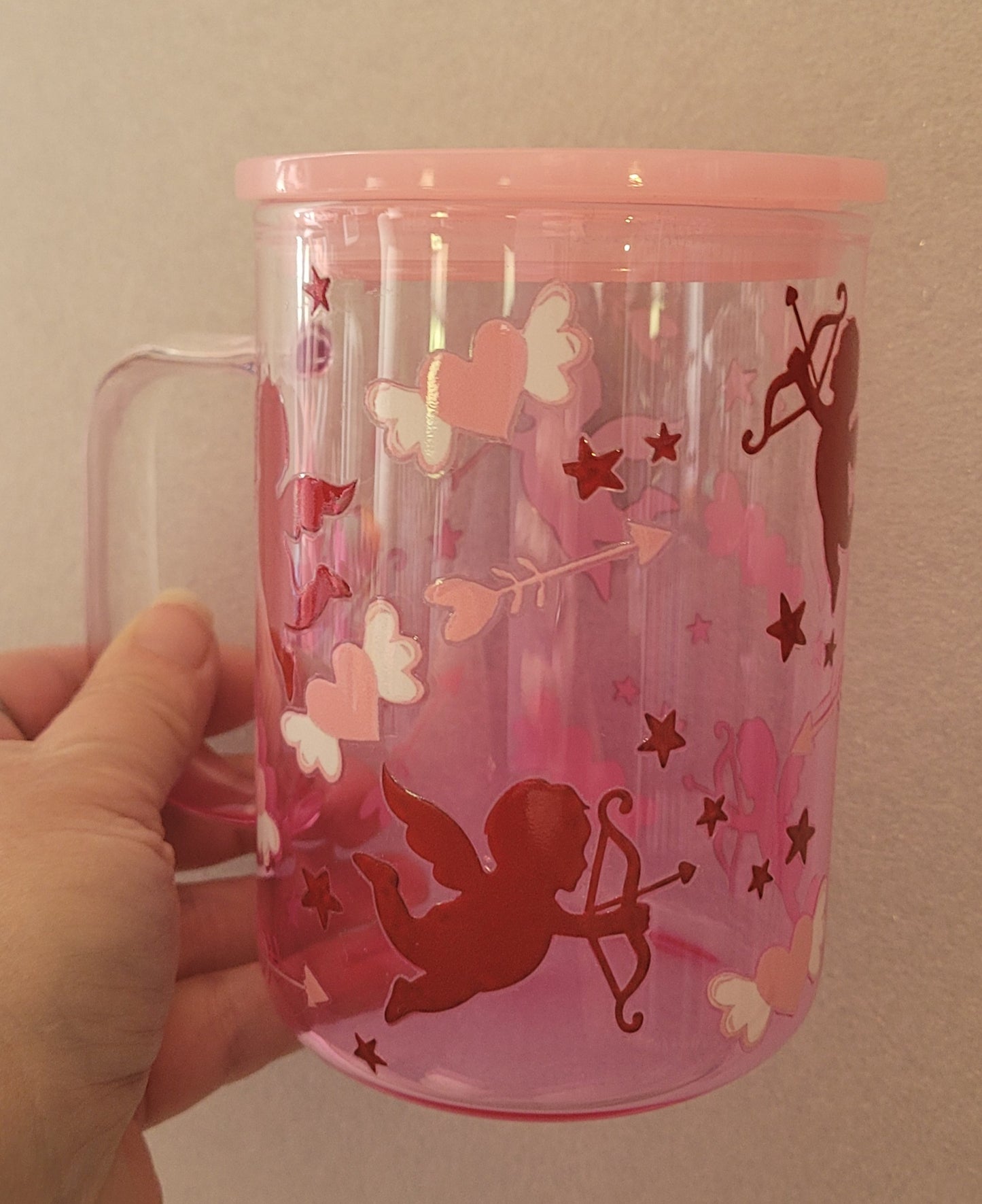 Pre made 16oz glass cups 1 20oz glass dad and colorful cups